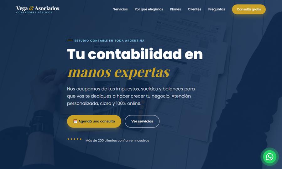 Web para estudio contable Vega y Asociados